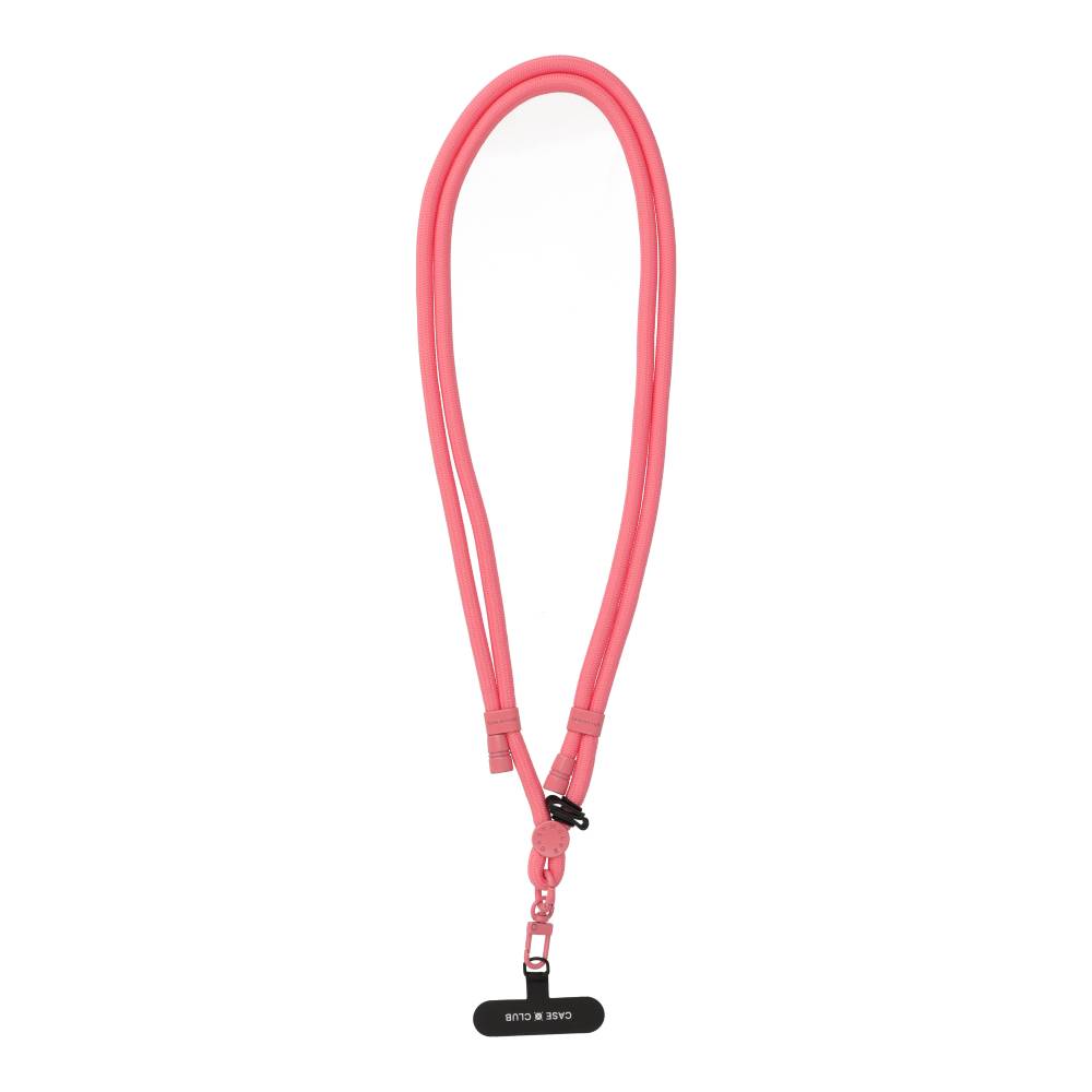 rose pink rope crossbody strap